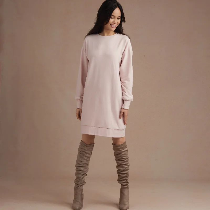 Simplicity Sewing Pattern 8947 Knit Sweatshirt Mini Dresses Hoodie with Rhinestones Sparkly Elegant
