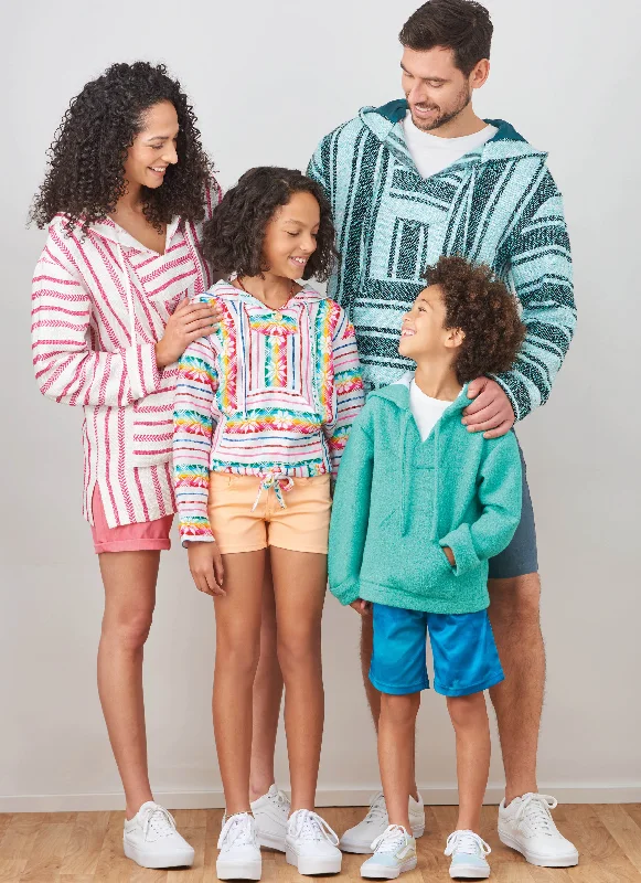 Simplicity 9759 sewing pattern Children's, Teens' and Adults' Hoodie Hoodie with Mesh Breathable Sporty