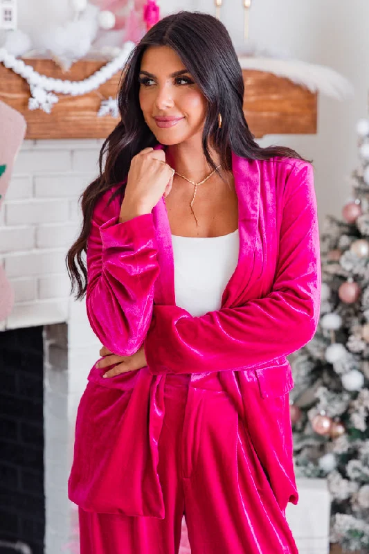 Still The Same Pink Velvet Blazer FINAL SALE Women's Warm Suit