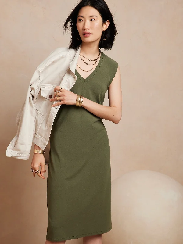T-Shirt Midi Dress Print Jacquard Patchwork