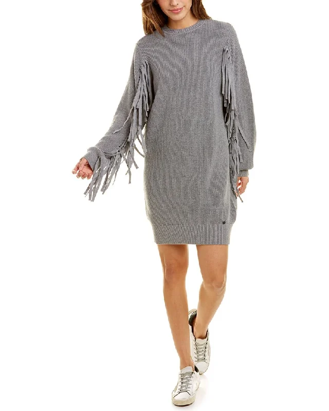 Ted Baker Friidah Cocoon Shape Wool-Blend Sweaterdress Cashmere Blend Cotton Blend Poly Blend