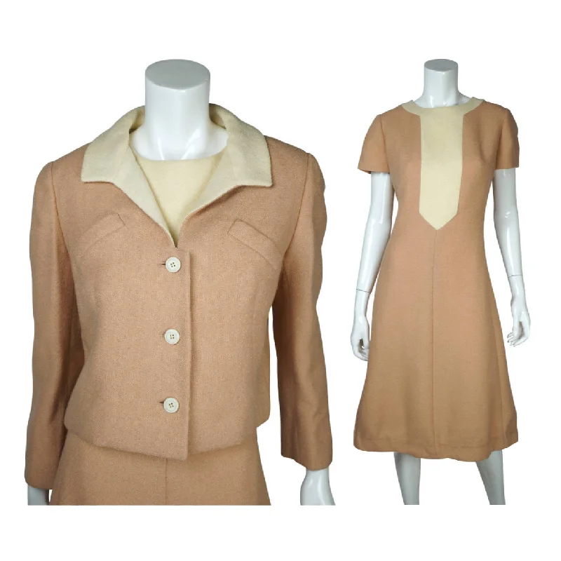 Vintage 60s Dress with Matching Jacket Jackie O Size L Fleece Jacket Down Jacket Feather Jacket Vintage 60s Dress with Matching Jacket Jackie O Size L Fleece Jacket Down Jacket Feather Jacket