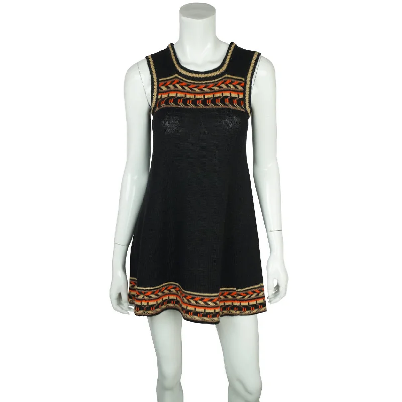 Vintage 60s Sweater Dress Ulla Heathcote London Mini Dress S Spandex Rayon Corduroy