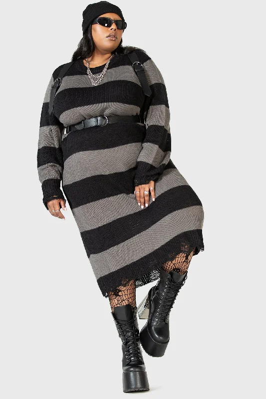 Within Souls Sweater Dress [PLUS] Spandex Rayon Corduroy