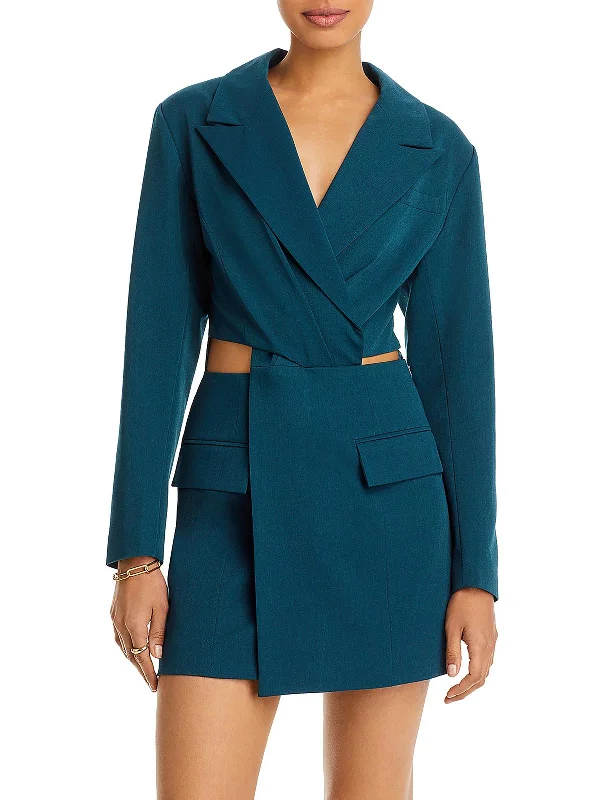 Womens Blazer Short Mini Dress Women's Party Jacket