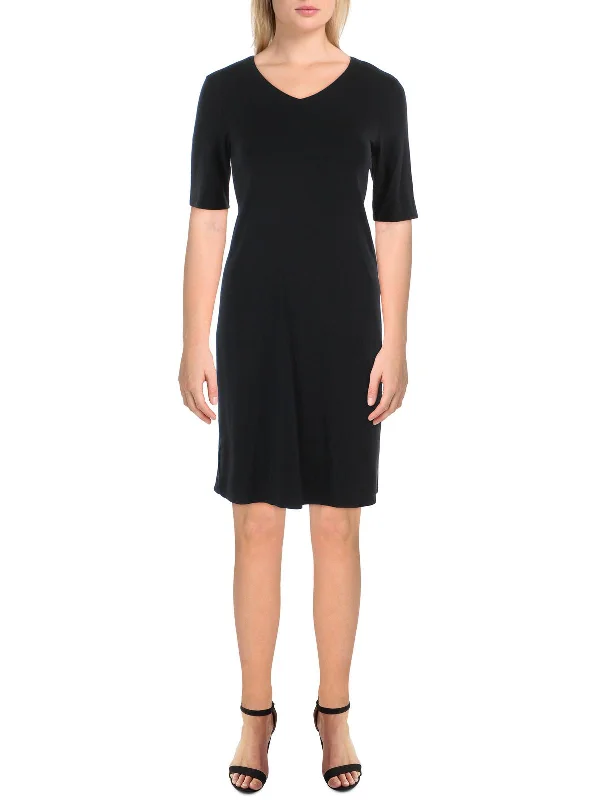 Womens Tencel Blend Short T-Shirt Dress Rayon Velvet Corduroy