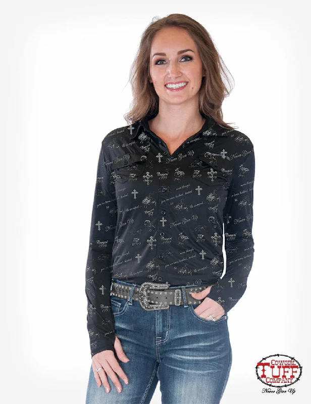 Black/Foil Pullover Asymmetrical Neck Pullover