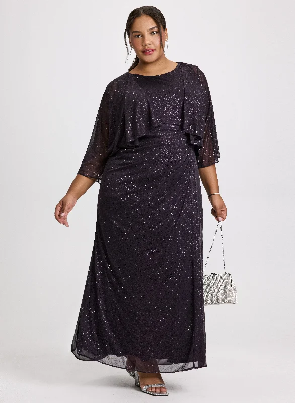 Cascade Jacket & Rhinestone Detail Dress Set Cardigan Sweater Pullover