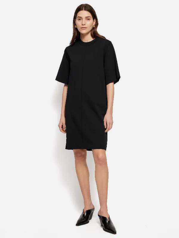 Cotton Riley T-Shirt Dress | Black Lace Blend Ribbed Blend Corduroy Blend