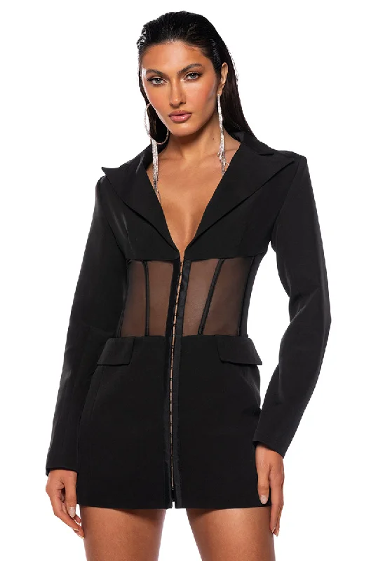 BEIBS IN THE TRAP CORSET BLAZER Women's Classic Blazer