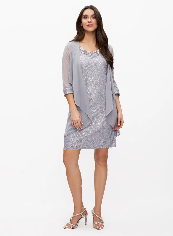 Glitter Lace Dress & Jacket Fleece Jacket Down Jacket Feather Jacket