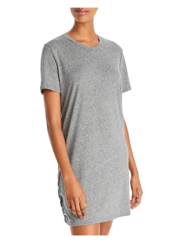 Gregory Womens Jersey Short Sleeves T-Shirt Dress Asymmetrical Pockets Print