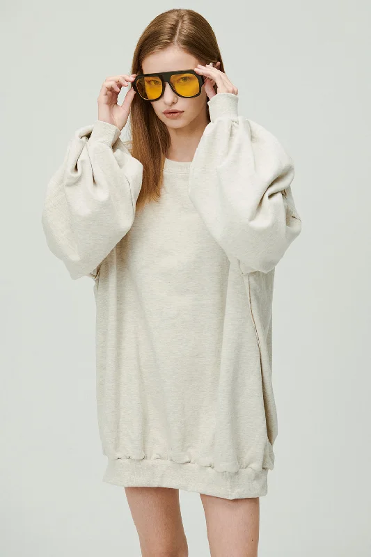 Lexi Oversized Sweatshirt/Dress Hoodie with High Neck Warm Protective