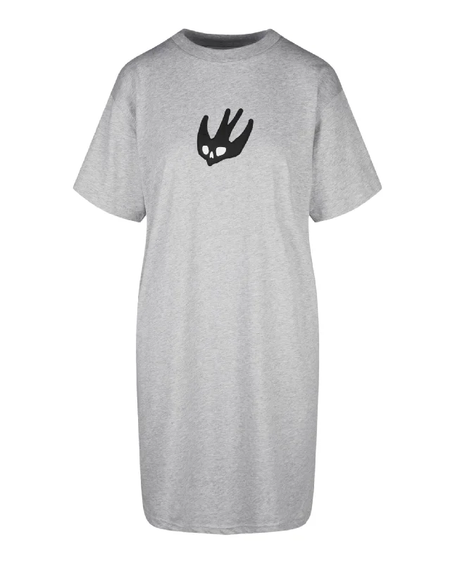 Logo T-Shirt Dress Front Pockets Side Pockets Patch Pockets