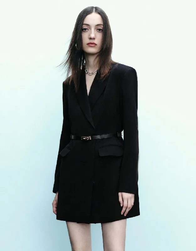 Peaked Lapel Skater Blazer Dress New Women's Blazer