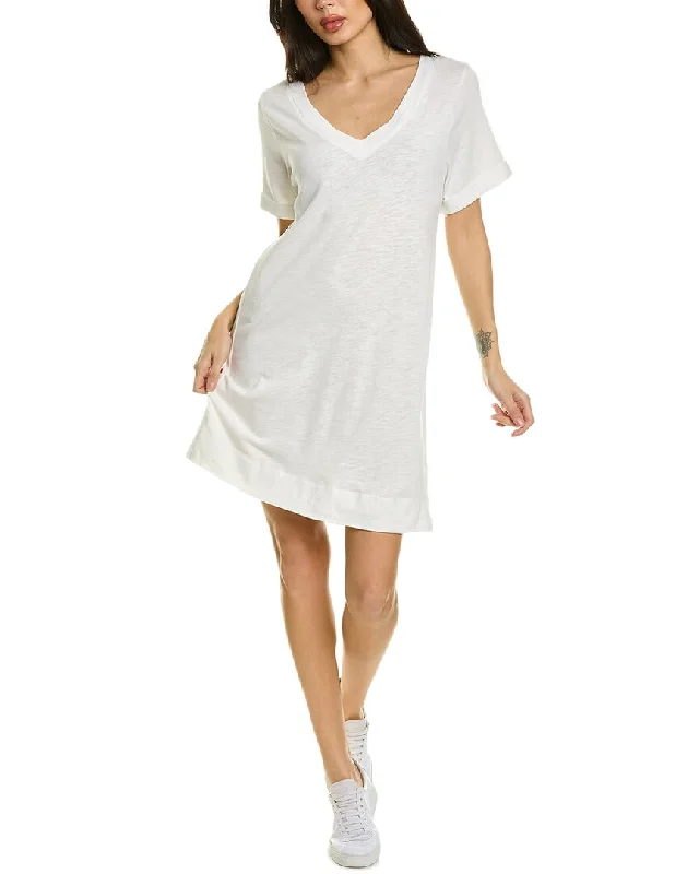 Splendid Sylvia T-Shirt Dress Collared T-Shirt Boat Neck A-Line