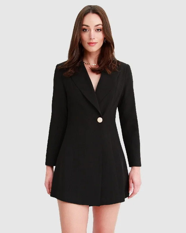 The Avenue Blazer Dress - Black -Final Sale Women's Unique Blazer