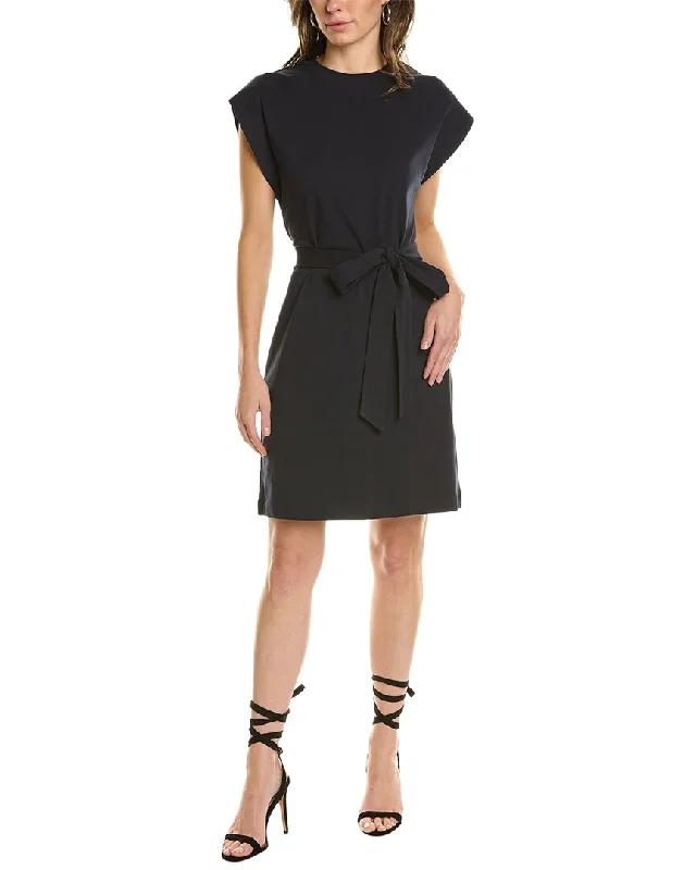 Vince Muscle T-Shirt Dress Welt Pockets Slit Pockets