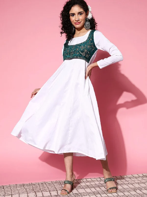 Women's White Velvet Embroidered Jacket Anarkali Dress - Lyush Snapped Jacket Toggled Jacket Drawstring Jacket Women's White Velvet Embroidered Jacket Anarkali Dress - Lyush Snapped Jacket Toggled Jacket Drawstring Jacket