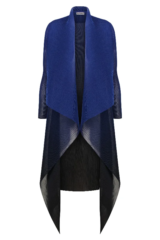 Alquema - AC2404-MB Collare Coat Cropped Tweed Jacket