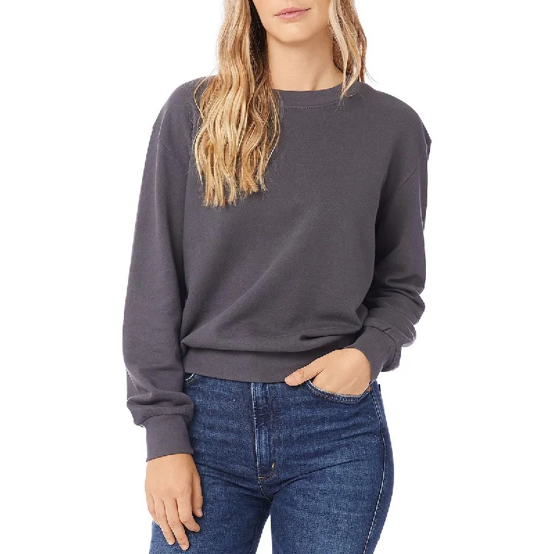 Alternative Womens Crewneck Ribbed Trim Pullover Top Soft Wool Sweater