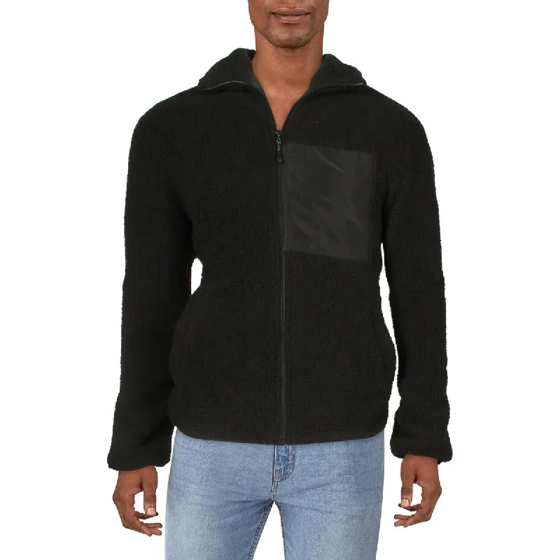 And Now This Mens Fleece Short Teddy Coat Pastel Wool Peacoat