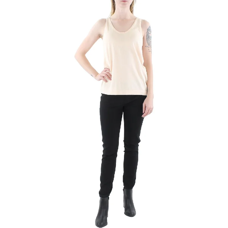Anne Klein Womens Knit Scoop Neck Tank Top crossback tank top