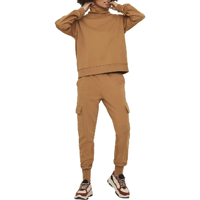 AWARE by Vero Moda Mercy Women's Long Sleeve Roll Neck Pullover Sweatshirt Hoodie with Velcro Closure Adjustable Secure AWARE by Vero Moda Mercy Women's Long Sleeve Roll Neck Pullover Sweatshirt Hoodie with Velcro Closure Adjustable Secure