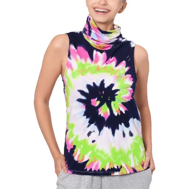 B&A by Betsy and Adam Womens Tie Dye Sleeveless Tank Top striped tank top