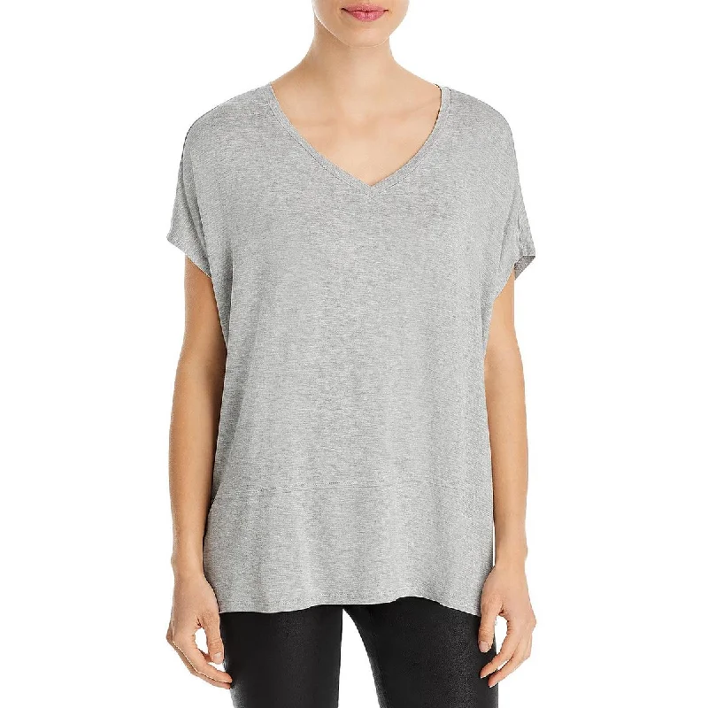&BASICS Womens Poncho Sleeve Panel Pullover Top Mock Neck Pullover