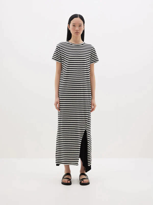 Bassike Stripe SS T-shirt Dress Undyed/Black Satin Fabric Silk Fabric Chiffon Fabric Bassike Stripe SS T-shirt Dress Undyed/Black Satin Fabric Silk Fabric Chiffon Fabric