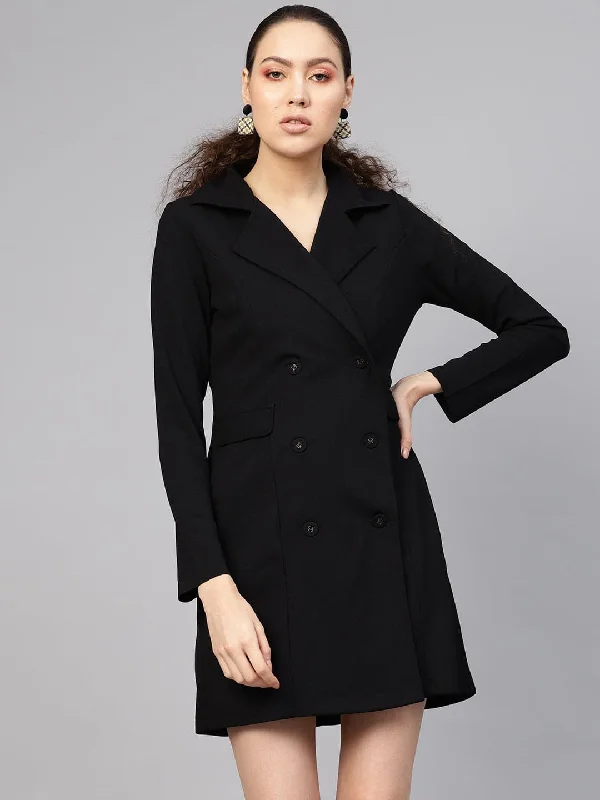 Black Blazer Dress Women's Professional Jacket