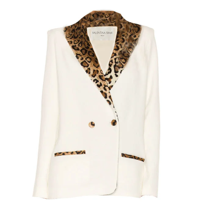 Clair Blazer Cream Leo Women's Adventure Blazer
