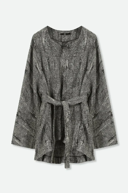 GIULIA COCOON BACK JACKET IN NOVELTY FABRIC Hoodie Zip-Up Jacket Button-Up Jacket