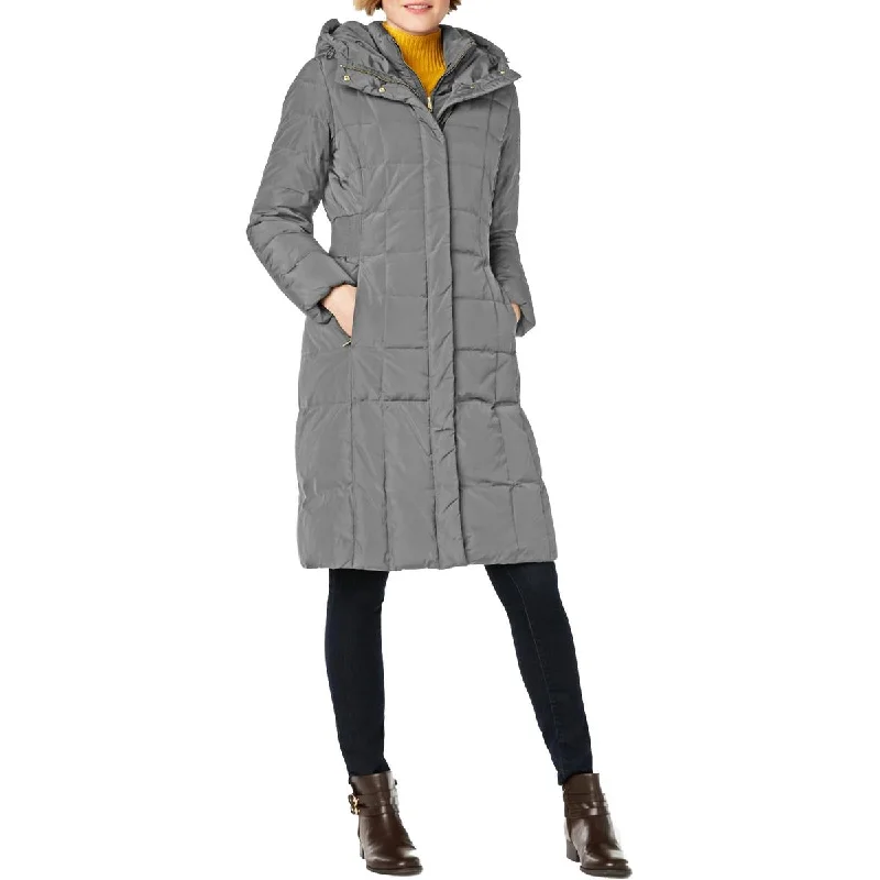 Cole Haan Women's Quilted Mid-Length Down Puffer Coat with Attached Hood Trendy Puffer Vest Cole Haan Women's Quilted Mid-Length Down Puffer Coat with Attached Hood Trendy Puffer Vest