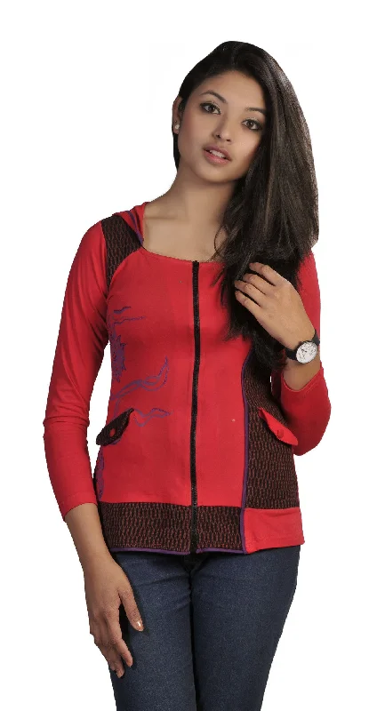 Ladies Slim Fit long Sleeve Jacket With Side Embroidery. Insulated Jacket Fitted Jacket Loose Jacket