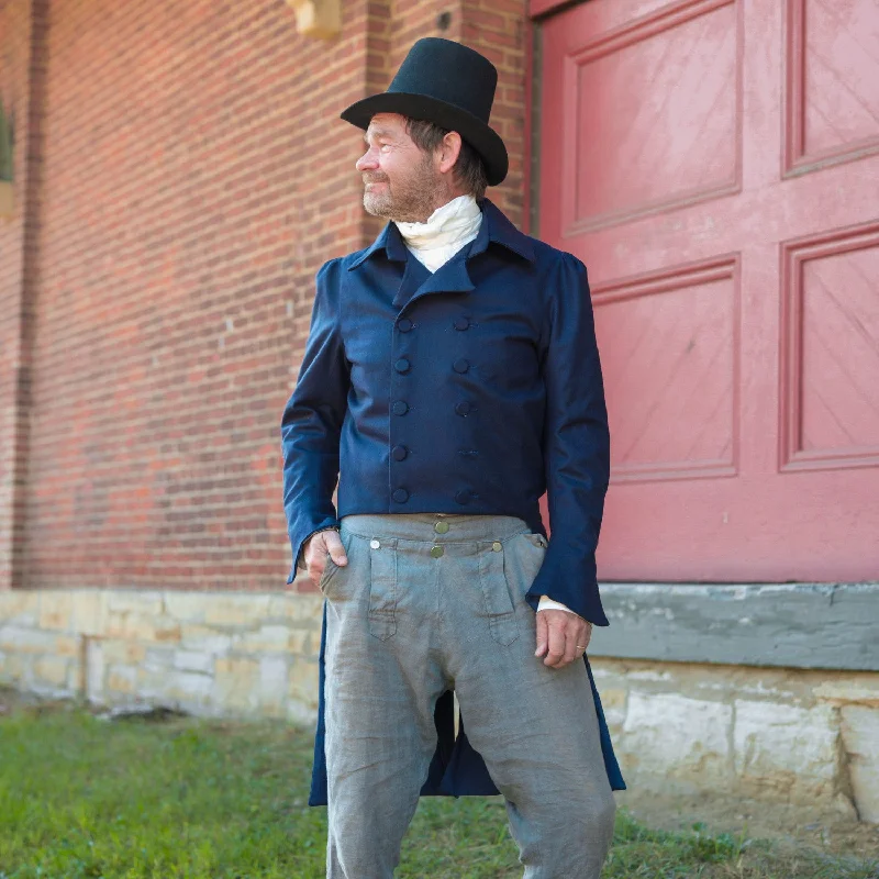 Early 19th Century Tailcoat in Wool Luxe Satin Long Coat