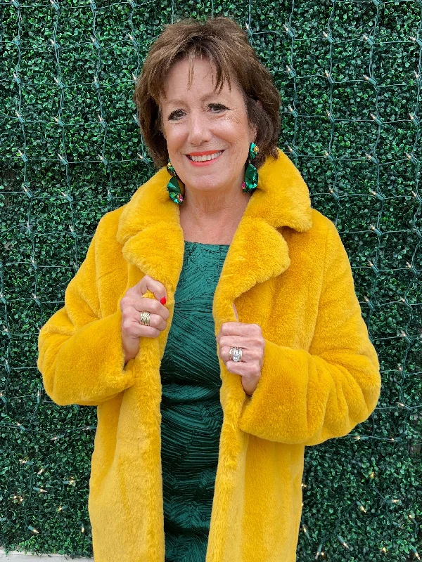 Faux Fur Car Coat Puffy Insulated Vest