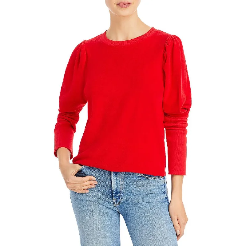 Goldie Womens Inside Out Terry Cloth Crewneck Pullover Sweater Crew Neck Wool