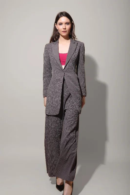 Charcoal Blazer Dress Women's Vintage Suit