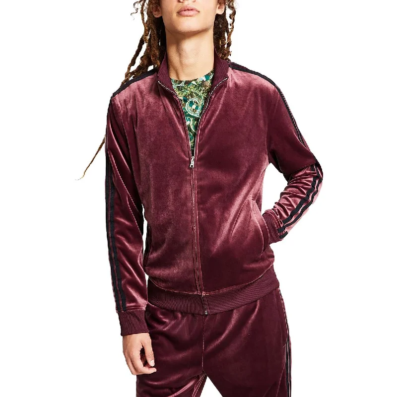 INC Mens Velour Sweatshirt Track Jacket Hoodie with High-Low Hem Asymmetrical Trendy INC Mens Velour Sweatshirt Track Jacket Hoodie with High-Low Hem Asymmetrical Trendy