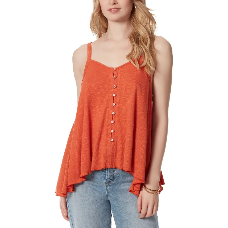 Jessica Simpson Womens Gwen Hi-Low Button-Down Tank Top summer tank top