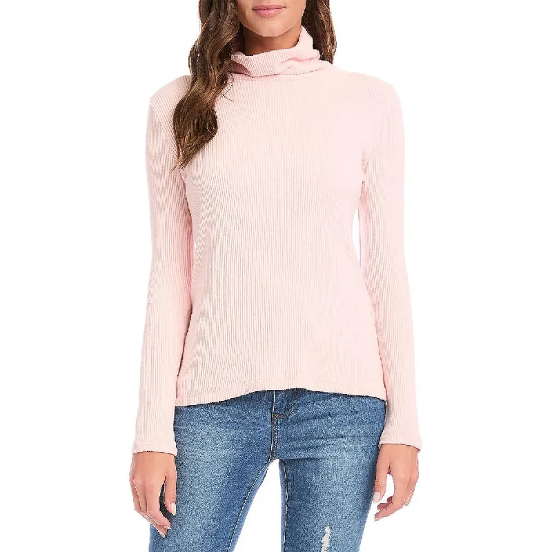 Karen Kane Womens Ribbed Pullover Turtleneck Top Turtleneck Warm Pullover