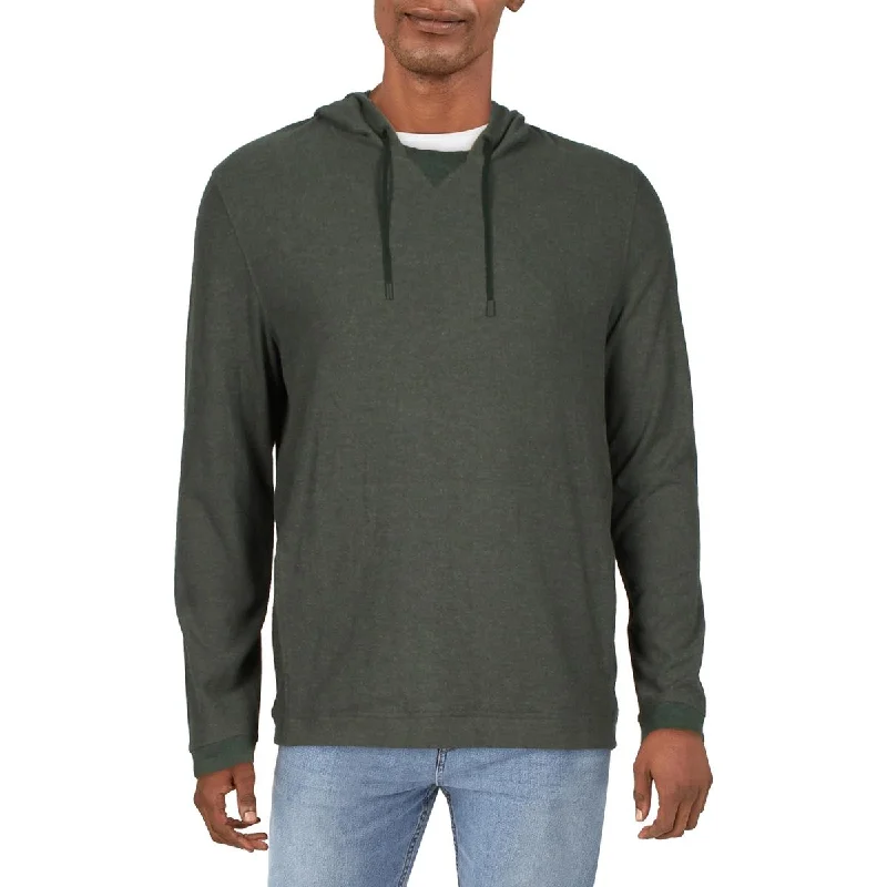 Kenneth Cole Mens Fleece Pullover Hoodie One Shoulder Top