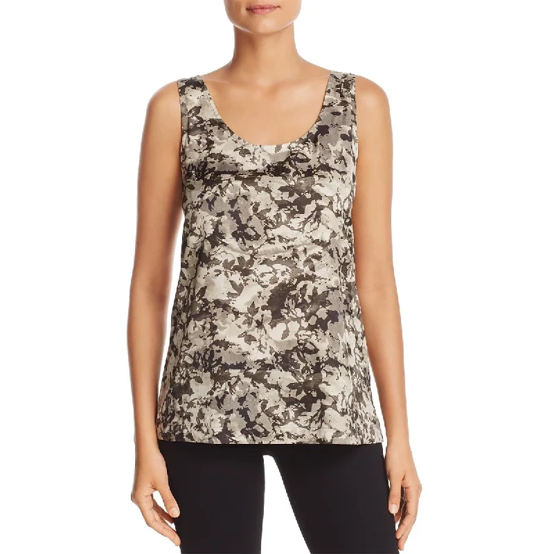 Kenneth Cole New York Womens Camouflage Scoop Neck Tank Top flexible tank top