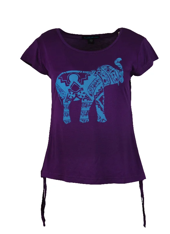 Ladies Short Sleeve Tops with Elephant Print T-Shirt Jersey Fabric Tulle Fabric Batik Fabric Ladies Short Sleeve Tops with Elephant Print T-Shirt Jersey Fabric Tulle Fabric Batik Fabric