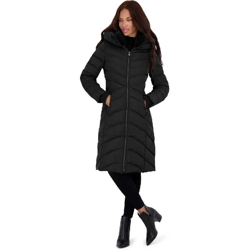 Laundry by Shelli Segal Women’s Long Quilted Puffer Coat with Faux Fur Collar Reversible Quilted Jacket Laundry by Shelli Segal Women’s Long Quilted Puffer Coat with Faux Fur Collar Reversible Quilted Jacket