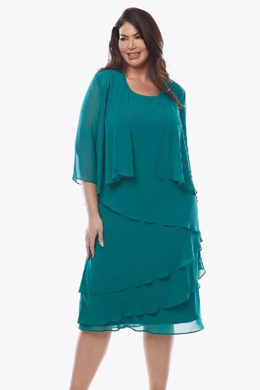 Layla Jones - LJ0359 Layer Dress w Jacket Tailored Jacket Straight Jacket A-Line Jacket Layla Jones - LJ0359 Layer Dress w Jacket Tailored Jacket Straight Jacket A-Line Jacket
