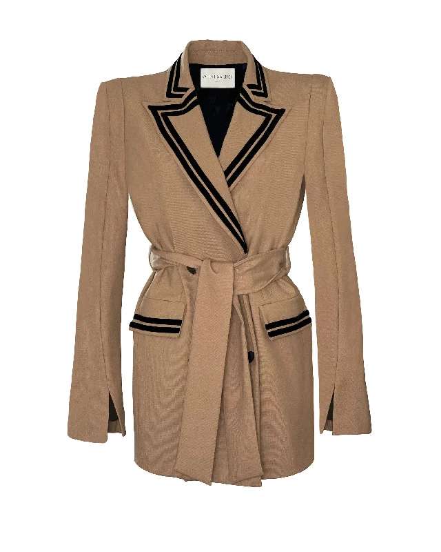 MARISSA BLAZER DRESS- CAMEL Women's Denim Suit