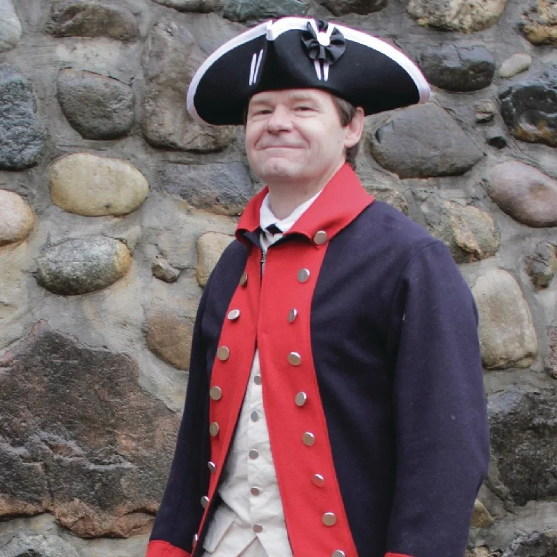 Mens Costume Rev War Coat Open-Knit Duster Coat